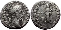 Roman Imperial Marcus Aurelius (161-180) AR Denarius (Silver, 19 mm, 2.64g) Rome, 177. Marcus Aurelius (161-180) AR Denarius (Silver, 19 mm, 2.64g) Rome, 177. Obv: M ANTONINVS AVG GERM SARM Laureate h