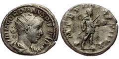 Roman Imperial Gordianus III Pius (238-244), AR antoninianus (Silver, 22,0 mm, 3,30 g), Rome, 241-243. Obv. IMP GORDIANVS PIV[S] F[E]L Gordianus III Pius (238-244), AR antoninianus (Silver, 22,0 mm, 3
