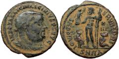 Roman Imperial Licinius I (308-324) AE Follis (Bronze, 2.65g, 19mm) Nicomedia Licinius I (308-324) AE Follis (Bronze, 2.65g, 19mm) Nicomedia Obv: IMP C VAL LICIN LICINIVS P F AVG, radiate, draped and 