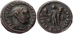 Roman Imperial Licinius I (308-324) Follis (Bronze 5,37g 21mm) Antiochia, 312. Licinius I (308-324) Follis (Bronze 5,37g 21mm) Antiochia, 312. Obv: IMP C LIC LICINNIVS P F AVG, Laureate head of Licini