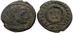Roman Imperial Constantine the Great , AE follis (Bronze 2,99g 19mm) Aquileia, 320-321. Constantine the Great , AE follis (Bronze 2,99g 19mm) Aquileia, 320-321. Obv: CONSTA-NTINVS AVG, laureate head r