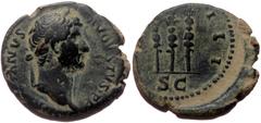 Roman Imperial Constantine I the Great (307-337). AE follis (Bronze 3,42g 19mm) Antioch, 3rd officina, 326-327. Constantine I the Great (307-337). AE follis (Bronze 3,42g 19mm) Antioch, 3rd officina, 