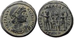 Roman Imperial Constantine I (307/10-337), Heraclea, AE follis (Bronze, 18,7 mm, 3,03 g), 330-333. Obv: CONSTANTINVS MAX AVG, rosette-d Constantine I (307/10-337), Heraclea, AE follis (Bronze, 18,7 mm