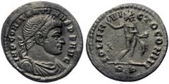 Roman Imperial Constantine I the Great (307/10-337) Bl follis (Bronze, 23mm, 3.79g) Rome mint, struck 317. Constantine I the Great (307/10-337) Bl follis (Bronze, 23mm, 3.79g) Rome mint, struck 317. O