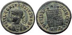 Roman Imperial Constantine II as caesar (316-337), Nicomedia, AE follis (Bronze, 18,8 mm, 2,48 g), struck under Constantine I, 324-325. Constantine II as caesar (316-337), Nicomedia, AE follis (Bronze