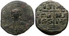 Byzantine Anonymous attributed to Romanus III (1028-1034) AE follis (Bronze 12,08g 31mm) Constantinople, ca 1028-1034. Anonymous attributed to Romanus III (1028-1034) AE follis (Bronze 7,73g 30mm) Con