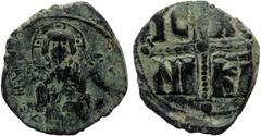 Byzantine Michael IV the Paphlagonian (1034-1041) AE Anonymous Follis (Bronze, 8.48g, 27mm) Constantinople Michael IV the Paphlagonian (1034-1041) AE Anonymous Follis (Bronze, 8.48g, 27mm) Constantino