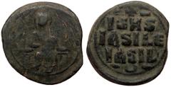 Byzantine Anonymous follis atributted to Constantine IX (1050-1060 AD) AE Follis (Bronze 8,71g 31mm) Constantinople Anonymous follis atributted to Constantine IX (1050-1060 AD) AE Follis (Bronze 8,71g