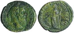 Pertinax 193 AD - As, 193 AD, AE 3,38g. IMP CAES PHELV PERTIN AVG laur. head of Pertinax right. R/. LAETITIA TEMPORVM COS II Laetitia stg.left. Sear 6050; RIC33; C22; VF
