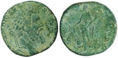 Didius Julianus Mar-Jun 193 AD - Sestertius, 193 AD, AE 19,95g. IMP CAES M DID SEVER IVLIAN AVG laureate head of Didius Julianus right. R/. PMTRP COS SC Fortuna stg. left holding rudder on globe and c