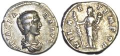 Didius Julianus Mar-Jun 193 AD - Denarius, 193 AD, AG3,14g. DIDIA CLARA AVG dr. bust right of Didius Julianus. R/. HILAR TEMPOR Hilaritas stg. left holding long palm and cornucopiae. Sear 6086; RIC 10