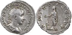 The Roman Empire The Roman Empire Gordian III, 238-244. AR Antoninianus 5.21 g. Rome, 240. IMP CAES GORDIANVS PIVS AVG Radiate, draped and cuirassed bust of Gordian III to right, seen from behind. Rev