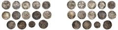 World Coins - G to T Hungary. Vladislaus II, 1490-1516 and Louis II, 1516-1526. Lot of 14 coins comprised of Denar, 1507 KH, 0.60g, Denar, 1510 KG, 0.55g, Denar, 1516 KG, 0.51g, Denar, 1518 KG, 0.63g,