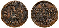 Coins - Italy - Venice Italian States, Venice, Cyprus, Anonymous. Bisante (Bezant) Ossidionale, 1570, struck during the Siege of Cyprus, Famagusta mint, plain edge, 6.08g. PRO • REGNI • CYPRI • PRESSI