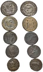 RÖMISCHE MÜNZEN RÖMISCHES REICH, Constantin I. der Große, 307-337, AE Follis (321-324), ASIS =Siscia. Belorb. Büste r., CONSTANTINVS AVG. Rs.VOT XX, DN CONSTANTINI MAX AVG. (vz) 3,13g. DAZU:DIVVS CONS