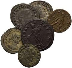 RÖMISCHES REICH, Carinus, 283-285, AE Antoninian, TRXXI=Tripolis. Rs.Carinus und Jupiter (oder Carus?). 2,27g (ss+/ss). DAZU: Severus II., AE Follis Siscia. Genius. 2,0g (ss). DAZU: Maximinus Daia, AE