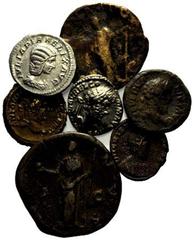 ROMAN COINS RÖMISCHES REICH, AR Denar Commodus. Rs.Herkules vor Tropaeum (s), Lucilla, +182. AE Sesterz. Rs.Venus (s/ss), Septimius Severus, 193-211. AE Denar. Rs.Neptun (s), Caracalla, 198-217. AE De