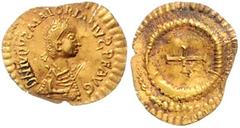 ROMAN COINS RÖMISCHES REICH, Majorian, 457-461, AV Tremissis, COMOB =Ravenna. Diad. Büste r. Rs.Kreuz im Kranz. 1,39g. Beischlag der Westgoten unter Theoderich II. (453-466). Im RIC unter Non-Imperial