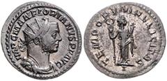 ROMAN COINS RÖMISCHES REICH, Florianus, 276, AE Antoninian, I =Rom. Büste r. mit Strahlenkrone. Rs.Felicitas mit Caduceus und Füllhorn. 3,92g. Sear 3326, RIC 11,