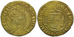 WORLD COINS BELGIEN / LÜTTICH, BISTUM, Johann IX. von Horn, 1482-1506, Florin d'or o.J. Hl. Lambert stehend von vorn. Rs.Wappen im Dreipass. 2,45g. Unedierte Variante der Umschrift. Frbg.299, Var., De