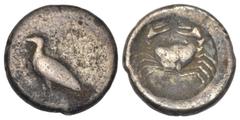 GREEK COINS ITALIEN, SIZILIEN / Stadt Akragas, AR Didrachme (510-472 v.Chr.). Adler. Rs.Krabbe. 7,69g. Sear 709 Var., BMC 1.7.31ff, s/