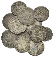 WORLD COINS FRANKREICH / LOTHRINGEN, Renatus II. von Vaudemont, 1473-1508, Double Denier o.J. DAZU:Charles III., Obol 1581; Double Denier o.J. Heinrich III., Groschen o.J. Charles IV. und Nicole, Doub