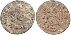 ROMAN COINS RÖMISCHES REICH, Annia Faustina, Gemahlin des Elagabal, 221, AE 20, Ionien, Stadt Ephesos. Drap. Büste mit Stephane r., FAVCT-INA CEB. Rs.Nike mit Kranz r., EPHE-CION. 3,44g. Sear-; BMC-; 