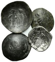 BYZANTINE COINS BYZANTINISCHES REICH, Alexios I., 1081-1118, Bil.-Aspron Trachy, Philippopolis. Christus v.vorn thronend mit Gospelbuch. Rs.Alexius v.vorn mit Labarum und Kreuz auf Globus. DAZU:Manuel