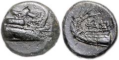 GREEK COINS KLEINASIEN, LYKIEN / Stadt Phaselis, AE 14 (3.Jh.v.Chr.). Prora einer Galeere r. Rs.Schiffsheck, PHASH. 4,08g. Sear 5341; BMC 19.80.5