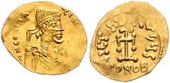 BYZANTINE COINS BYZANTINISCHES REICH, Constantin IV., 668-685, AV Tremissis, CONOB =Constantinopel. Diad. Büste r. Rs.Kreuz. 1,46g. Sear 1162; MIB 16 GOLD, ss+