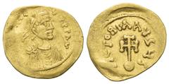 BYZANTINE COINS BYZANTINISCHES REICH, Constantin IV., 668-685, AV Semissis, Konstantinopel. Diad. Büste r. Rs.Kreuz auf Globus. 2,17g. Sear 1161 GOLD, kl.Kr.,