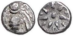 GREEK COINS KLEINASIEN, IONIEN / Stadt Ephesos, AR Hemiobol (430-394 v.Chr.). Biene. Rs.Siebenstrahliger Stern. 0,28g. ss ; Tübingen 2759