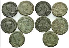 ROMAN COINS RÖMISCHES REICH, Aemilian, 253, AE 25, AN XIV =253, Moesia Superior, Stadt Viminacium. Belorb. Büste r. Rs.Moesia zwischen Stier und Löwe, PMS COL VIM. 10,69g. DAZU:TREBONIANUS GALLUS, 251