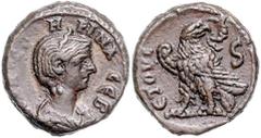 ROMAN COINS RÖMISCHES REICH, Severina, Gemahlin des Aurelian, +275, Bil.-Tetradrachme Jahr 6 =274/275, Ägypten, Stadt Alexandria. Diad. Büste r. Rs.Adler l., Kranz n.r. 7,48g. ss Kampm./G.107.1
