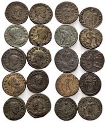 ROMAN COINS RÖMISCHES REICH, Crispus als Caesar, 317-326, AE Follis, Trier. Belorb. u .drap. Büste r. Rs.Kaiser r., PRINCIPI IVVNETVTIS. 3,01g. DAZU:Ebs., Behelm. Büste r. Rs.Kaiser r., VIRTVS EXERCIT