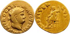 Gold - Ancient Nero, Aureus 54-68, RomeNero, Aureus 54-68, Rome, 7,05 g, Gold, RIC I² 63 (R), Calicó 413; aVF Grade: aVF