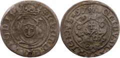 Poland Poland, Solidus 1597, RigaDuchy of Livonia, Sigismund III Vasa, Solidus 1597, Riga, 0,995 g, Billon, toned; F Grade: F
