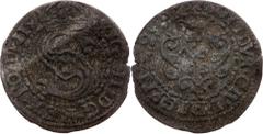 Poland Poland, Solidus 1606, RigaDuchy of Livonia, Sigismund III Vasa, Solidus 1606, Riga, 0,885 g, Billon, wavy, toned; F Grade: F