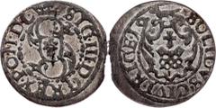 Poland Poland, Solidus 1619, RigaDuchy of Livonia, Sigismund III Vasa, Solidus 1619, Riga, 1,04 g, Billon, remains of mint luster; EF+ Grade: EF+