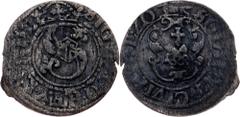 Poland Poland, Solidus 1620, RigaDuchy of Livonia, Sigismund III Vasa, Solidus 1620, Riga, 0,667 g, Billon, flan defects; F Grade: F