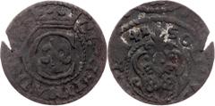 Poland Poland, Solidus 1641, RigaDuchy of Livonia, Christina, Solidus 1641, Riga, 0,594 g, Billon, corrosion; F Grade: F