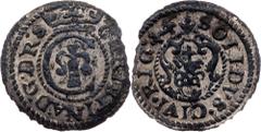 Poland Poland, Solidus 1644, RigaDuchy of Livonia, Christina, Solidus 1644, Riga, 0,428 g, Billon, mint luster, toned; EF Grade: EF