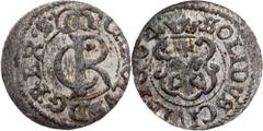 Poland Poland, Solidus 1664, RigaDuchy of Livonia, Carl X Gustav, Solidus 1664, Riga, 0,694 g, Billon, mint luster, toned; EF Grade: EF