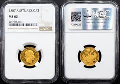 Gold - Habsburg Franz Joseph I., 1 Dukat 1887, ViennaCategory: Gold - Habsburg Country/Region: Austria Ruler/Area: Franz Joseph I. Denomination: 1 Dukat Year: 1887 Mint: Vienna Weight: 3,49 g Material