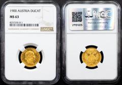 Gold - Habsburg Franz Joseph I., 1 Dukat 1900, ViennaCategory: Gold - Habsburg Country/Region: Austria Ruler/Area: Franz Joseph I. Denomination: 1 Dukat Year: 1900 Mint: Vienna Weight: 3,49 g Material