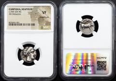 Ancient Campania, AR Didrachm 350Category: Ancient Country/Region: Greece Ruler/Area: Campania Denomination: AR Didrachm Year: 350 Material: Silver Reference: HN Italy 565, HGC 1, 450 NGC/PCGS: NGC Gr