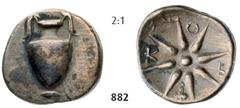 ISLAND OF EPIRUS Corcyra Hemidrachm or triobol (2,51g), 4th century BC Hemidrachm or triobol (2,51g), 4th century BC. Av. Amphora / Rv. Star; between the rays K-O-P. BMC 122, 130; SNG France 1, 1291. 