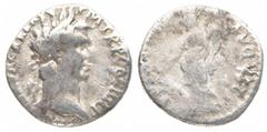 Roman Imperial Nerva, AD 96-98. AR, Denarius. 2.95 g. 16.63 mm. Rome. Obv: [IMP] NERVA CAES AVG P M TR P COS III P P. Head of Nerva, laureate, right. Rev: [AEQVITAS?] AVGVST. Aequitas? draped, standin