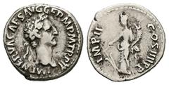 Roman Imperial Nerva, AD 96-98. AR, Denarius. 3.30 g. 18.77 mm. Rome. Obv: IMP NERVA CAES AVG GERM P M TR P II. Head of Nerva, laureate, right. Rev: IMP II COS IIII P P. Fortuna standing left, holding