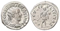 Roman Imperial Gordian III, AD 238-244. AR, Antoninianus. 4.39 g. 22.31 mm. Antioch. Obv: IMP GORDIANVS PIVS FEL AVG. Bust of Gordian III, radiate, draped, cuirassed, right. Rev: SAECVLI FELICITAS. Go